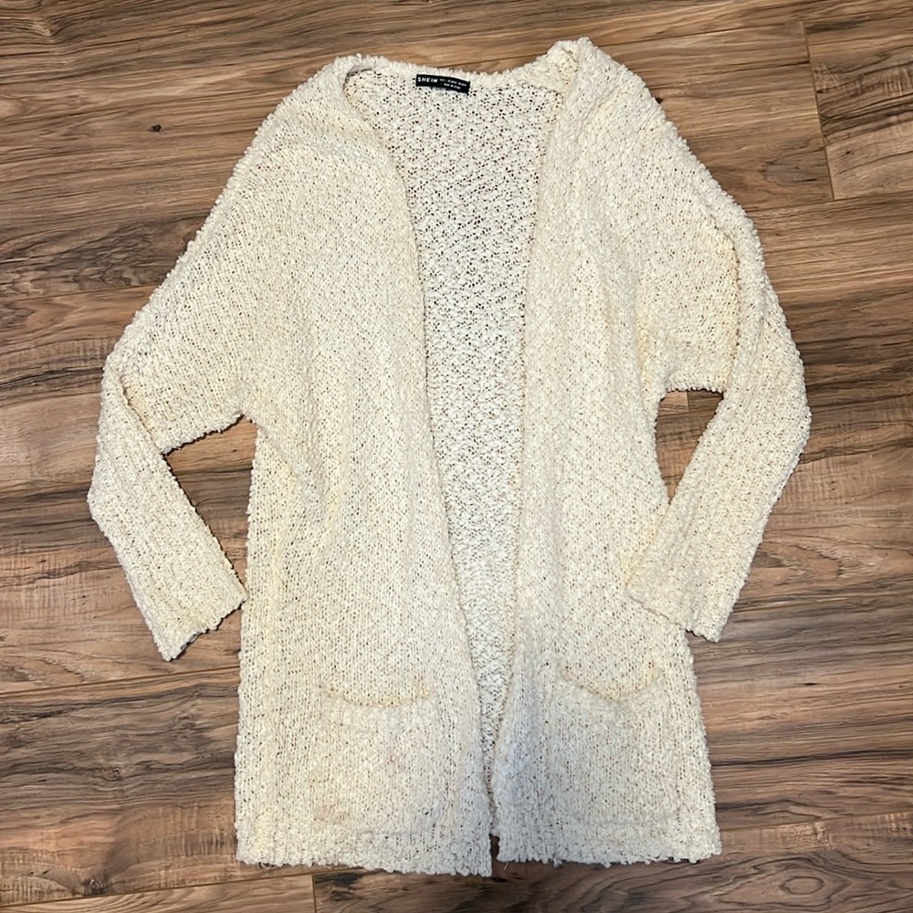 SHEIN Women’s Cream Cardigan Size L (fits like a Small)